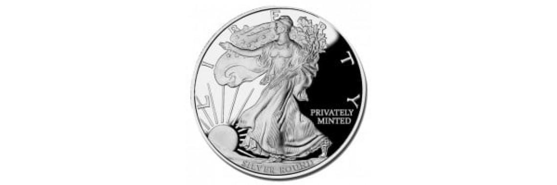 Walking Liberty 1 Oz Silver Rounds